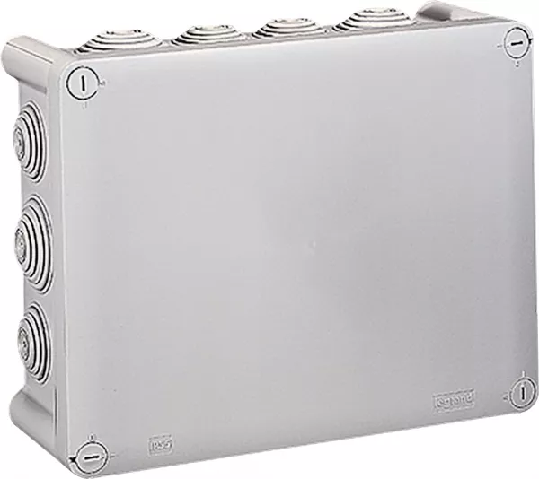 legrand-bo�te de d�rivation rectangulaire plexo dimensions 220x170x86mm - gris ral7035 (092062)