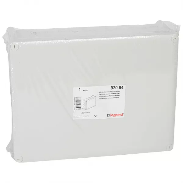 legrand-bo�te de d�rivation rectangulaire pour presse-�toupe plexo gris - 360x270x124mm (092094)