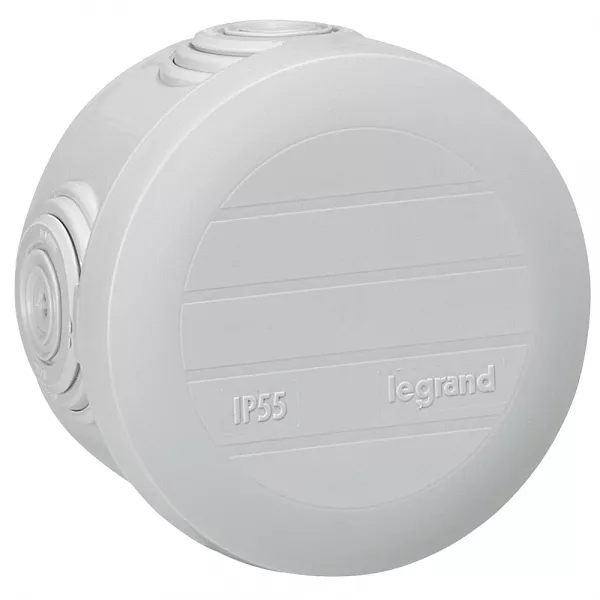 legrand-bo�te de d�rivation ronde �60mm, �p. 40mm - fermeture par enclipsage - gris (094513)