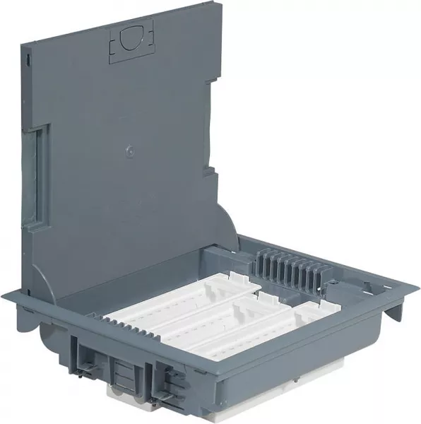 legrand-bo�te de sol � �quiper hauteur 75-105mm 18 modules - couvercle inox gris (089610)