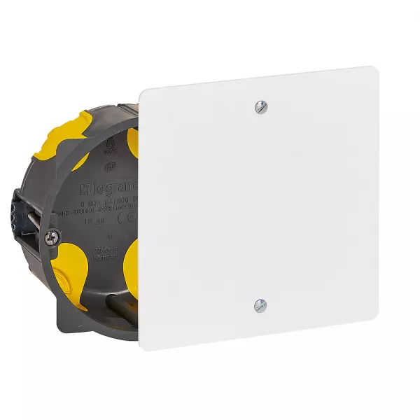 legrand-bo�te eco batibox pour d�rivation avec couvercle - 1 poste d85mm profondeur 40mm (080084l)