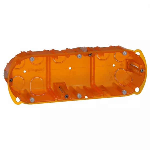 legrand-bo�te multimat�riaux batibox - 3 postes - 6/8 mod - vert/horiz - prof. 50 (080123)