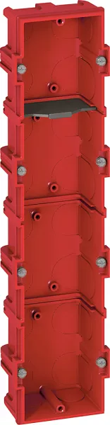 legrand-bo�te multiposte batibox ma�onnerie 4 postes 8 � 10 modules - profondeur 40mm (080144)