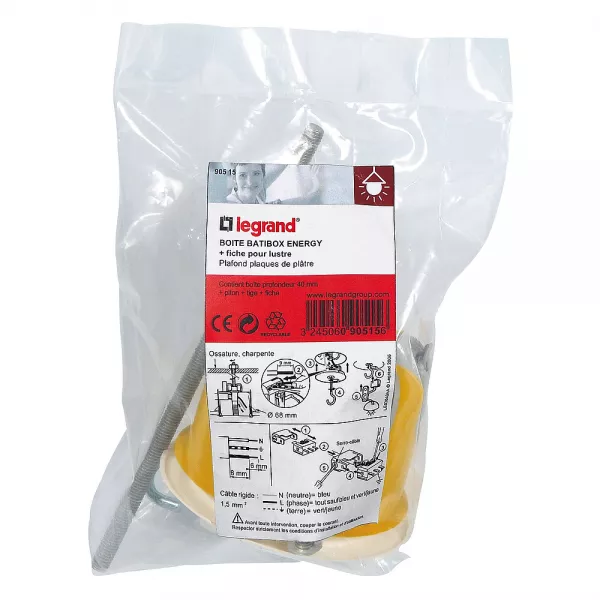legrand-bo�te point de centre dcl eco batibox - pour plaque de pl�tre (090515)