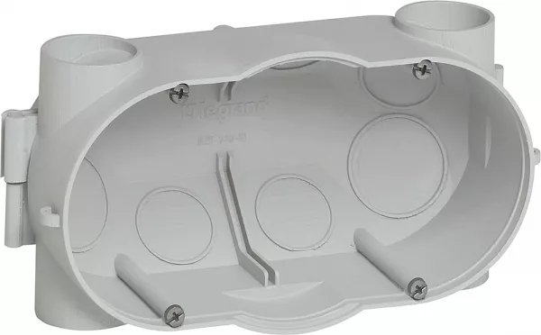 legrand-bo�te universelle associable batibox pour b�ton 2 postes - profondeur 58mm (081942)