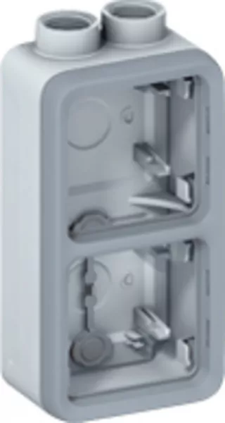 legrand-bo�tier � presse-�toupe 2 postes verticaux pg16 plexo composable ip55 - gris (069664)