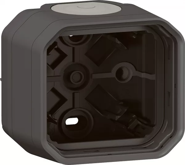 legrand-bo�tier apparent 1 poste plexo avec 2 embouts et 1 entr�e - anthracite (070056)