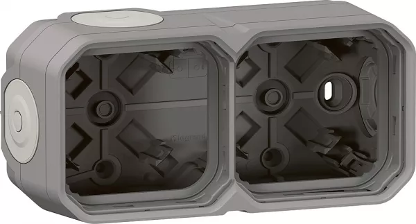 legrand-bo�tier apparent 2 postes plexo horizontal ou vertical - gris (070051)