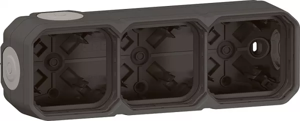 legrand-bo�tier apparent 3 postes plexo horizontal ou vertical - anthracite (070058)