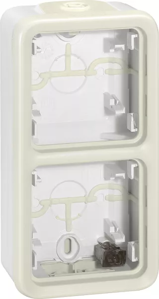 legrand-bo�tier �tanche � embouts 2 postes verticaux plexo composable ip55 - blanc (069691)
