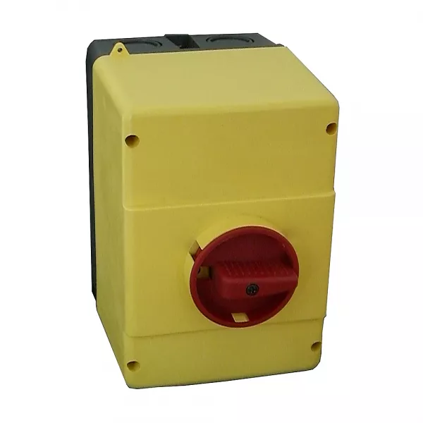 legrand-bo�tier ip65 disj. moteur mpx�32h - mpx�32ma - jaune commande rotative rouge (417480)
