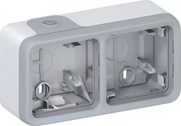 legrand-bo�tier plexo 2 postes horizontal - pour montage en saillie - gris (069953)
