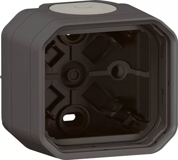 legrand-bo�tier saillie 2 embouts � membrane 1 entr�e 1 poste plexo anthracite (069601l)