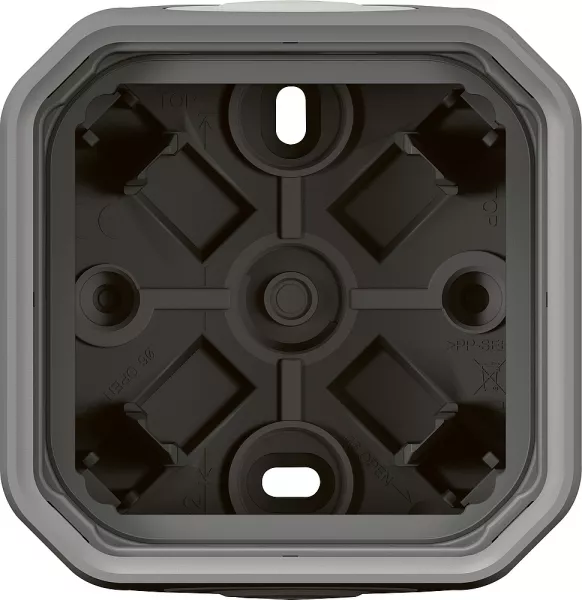 legrand-bo�tier saillie 2 embouts � membrane 1 entr�e 1 poste plexo gris (069651l)