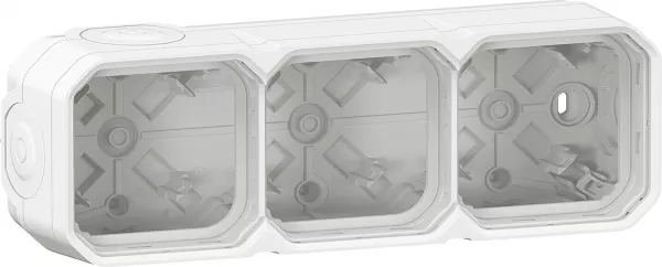 legrand-bo�tier saillie � embouts 3 postes horizontaux et verticaux plexo blanc (069688l)
