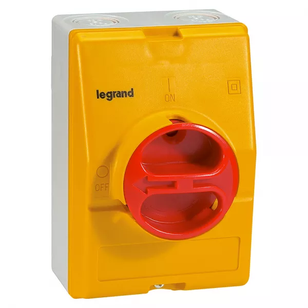 legrand-bo�tier vide inter-sectionneur rotatif composable 3p/4p 25a/32a jaune/rouge (022242)
