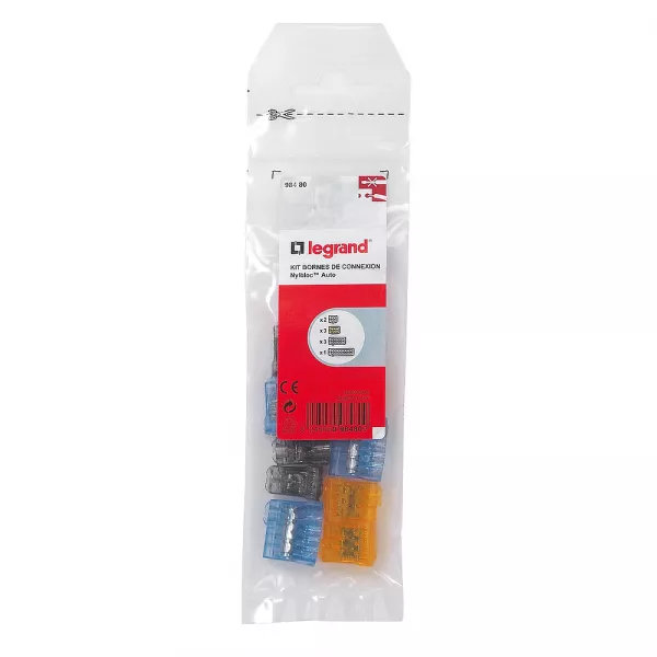 legrand-borne de connexion nylbloc auto pour fils rigides - kit 9 bornes assorties (098480)