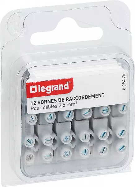 legrand-bornes de raccordement nylbloc 6mm� - blanc (098426)