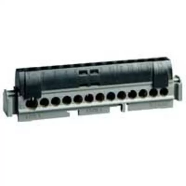 legrand-bornier de r�partition isol� ip2x phase - 1 connexion 6 � 25mm� - longueur 141mm (004855)