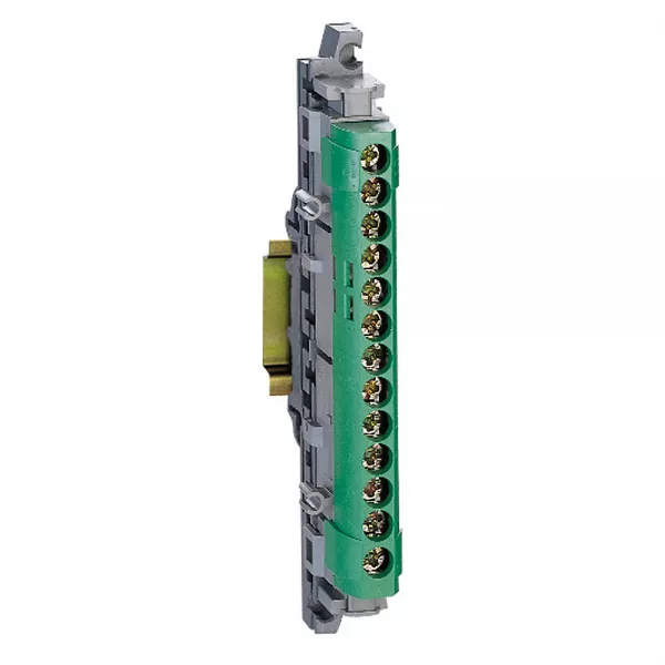 legrand-bornier de r�partition isol� ip2x terre 1 connexion 6 � 25mm� - vert - 113mm (004834)