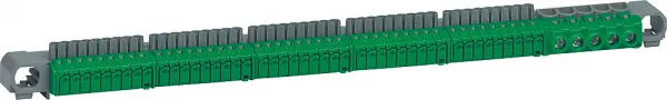 legrand-bornier r�partition ip2x terre - 5 connexions 6mm� 25mm� - vert - longueur 332mm (405057)