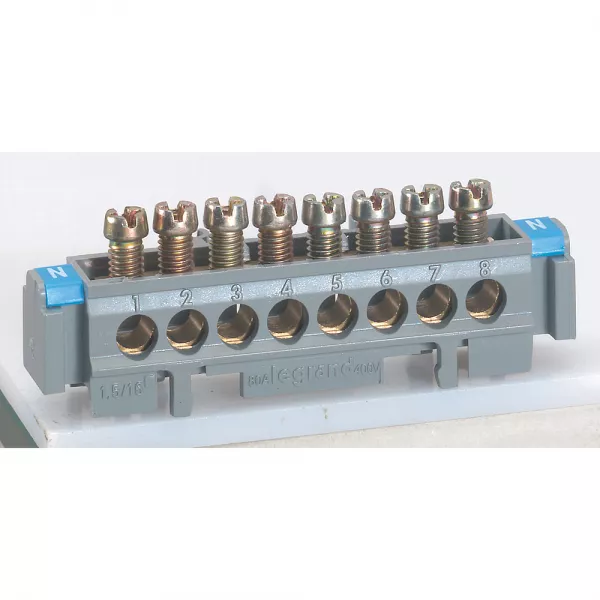 legrand-bornier r�partition nu sur support - 1 connexion 6mm� � 25mm� - longueur 141mm (004825)