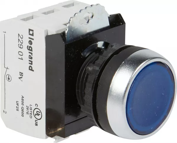 legrand-bouton lum impulsion affleurant ip69 osmoz complet bleu 12v � 24v (023753)