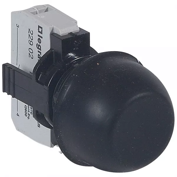 legrand-bouton non lumineux � impulsion affleurant capuchonn� ip67 osmoz complet - noir (023713)