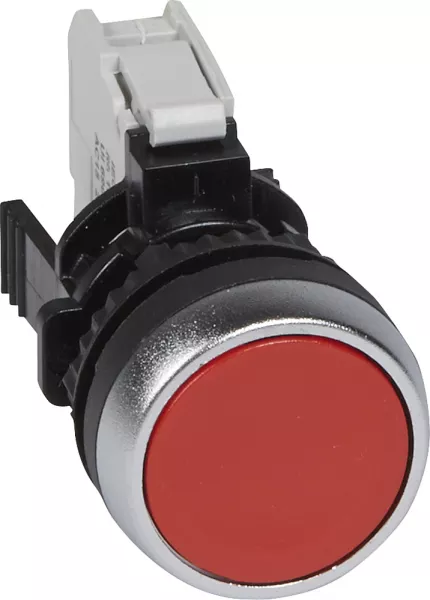 legrand-bouton non lumineux � impulsion affleurant ip69 osmoz complet - rouge (023701)