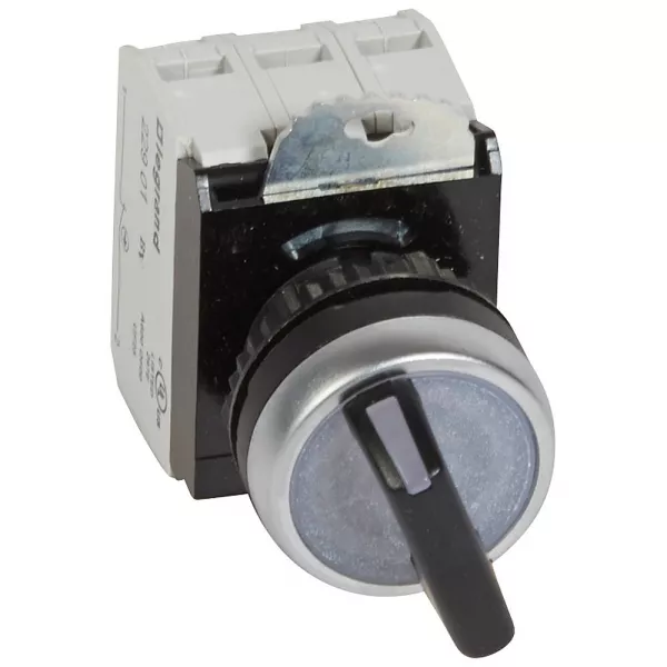 legrand-bouton tournant lumineux manette noire ip69 osmoz complet - 24v~ 2 positions (023763)