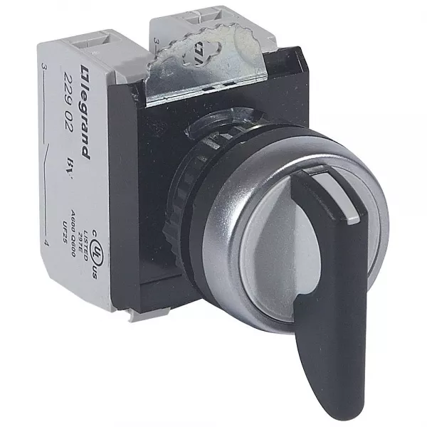 legrand-bouton tournant non lum � levier ip69 osmoz complet - 3 positions rappel centre (023736)