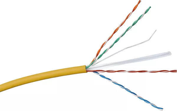 legrand-c�ble linkeo c cat�gorie 6a u/ftp 4 paires lsoh euroclasse eca - 500m jaune (632745)