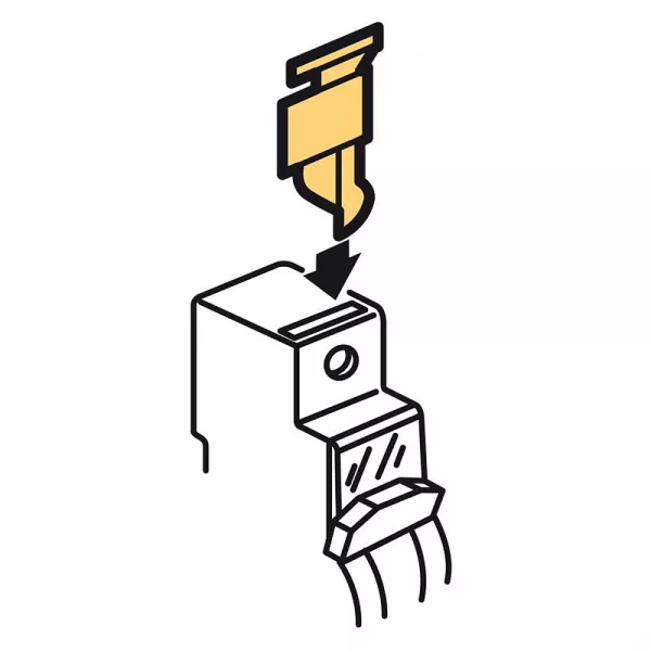 legrand-cache vis plombable - 1 module/p�le - 4 p�les s�cables - pour disjoncteur dx� (406304)