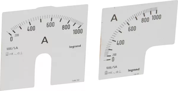 legrand-cadran de mesure pour amp�rem�tre analogique (1 rond + 1 carr�) - 0a � 1000a (014622)
