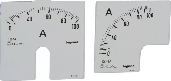 legrand-cadran de mesure pour amp�rem�tre analogique (1 rond + 1 carr�) - 0a � 100a (014613)
