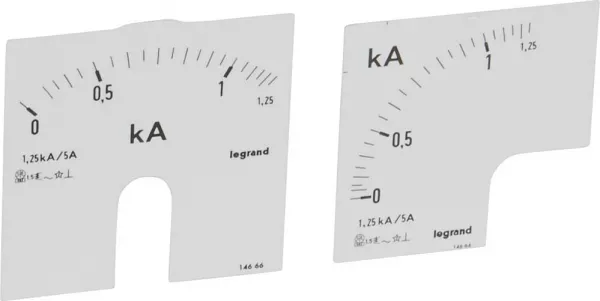 legrand-cadran de mesure pour amp�rem�tre analogique (1 rond + 1 carr�) - 0a � 1250a (014666)