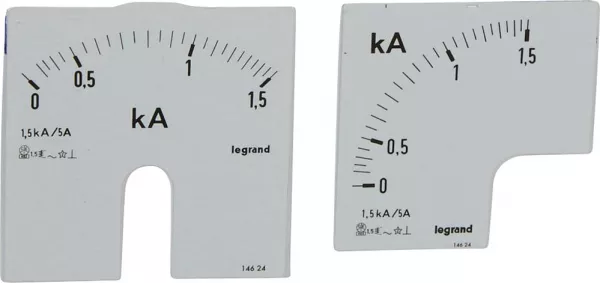 legrand-cadran de mesure pour amp�rem�tre analogique (1 rond + 1 carr�) - 0a � 1500a (014624)