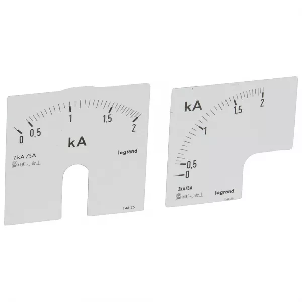 legrand-cadran de mesure pour amp�rem�tre analogique (1 rond + 1 carr�) - 0a � 2000a (014625)