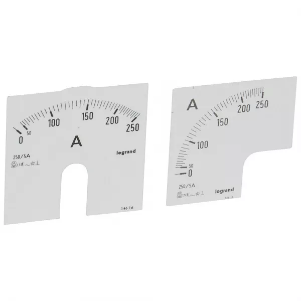 legrand-cadran de mesure pour amp�rem�tre analogique (1 rond + 1 carr�) - 0a � 250a (014616)