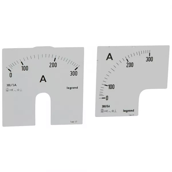 legrand-cadran de mesure pour amp�rem�tre analogique (1 rond + 1 carr�) - 0a � 300a (014617)