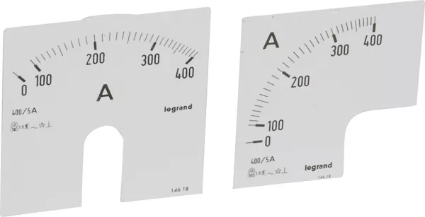 legrand-cadran de mesure pour amp�rem�tre analogique (1 rond + 1 carr�) - 0a � 400a (014618)
