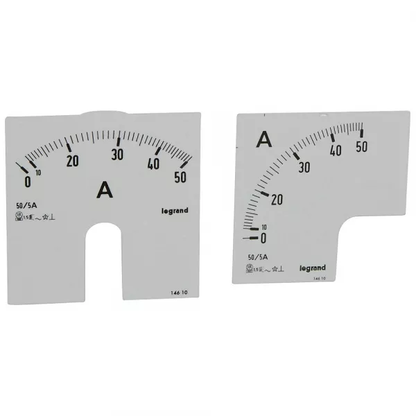 legrand-cadran de mesure pour amp�rem�tre analogique (1 rond + 1 carr�) - 0a � 50a (014610)
