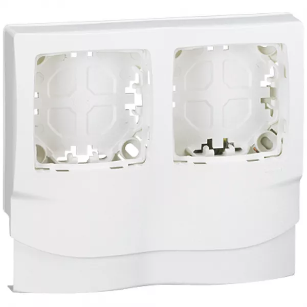 legrand-cadre appareillage saillie 2 postes pose long moulure dlplus �p. 12,5mm -blanc (031414l)