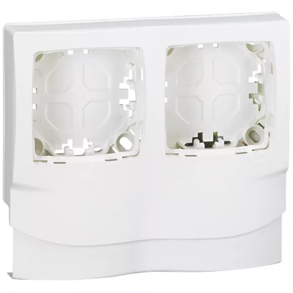 legrand-cadre appareillage saillie 2 postes pour moulures dlplus �paisseur 20mm - blanc (031418)