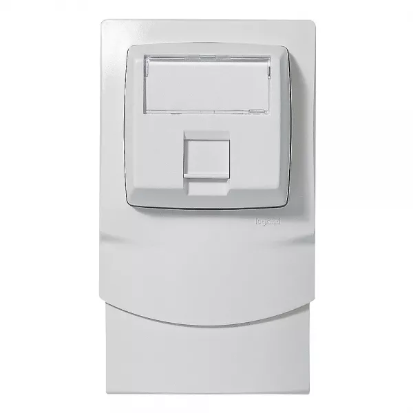 legrand-cadre saillie 1 poste avec prise rj45 pour moulure 12,5mm (298906)