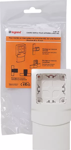 legrand-cadre simple pour appareillage apparent - pour moulures 16mm (098178)
