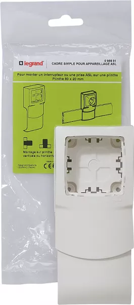 legrand-cadre simple pour appareillage apparent - pour plinthe 80x20mm (098991)