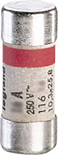 legrand-cartouche cylindrique domestique 10,3x25,8mm sans voyant - 10a (011610)