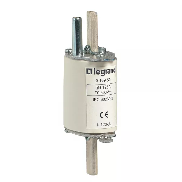legrand-cartouche industrielle � couteau typegg taille 0 - avec percuteur - 125a (016950)