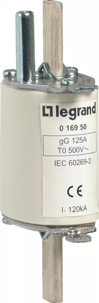 legrand-cartouche industrielle � couteau typegg taille 0 - avec percuteur - 160a (016955)